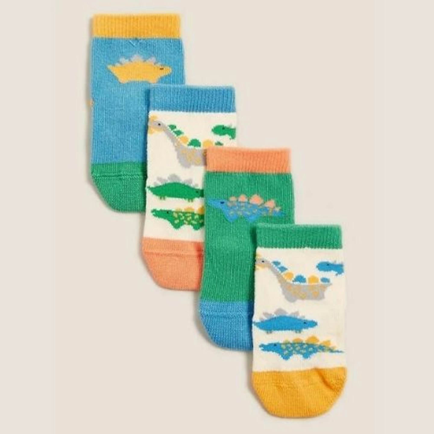 4pk Cotton Dinosaur Baby Socks
