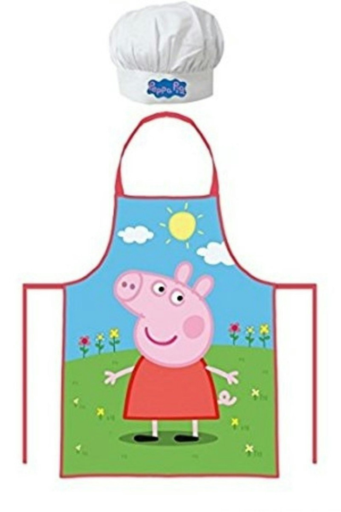 Peppa Pic chef hat and apron set for kids