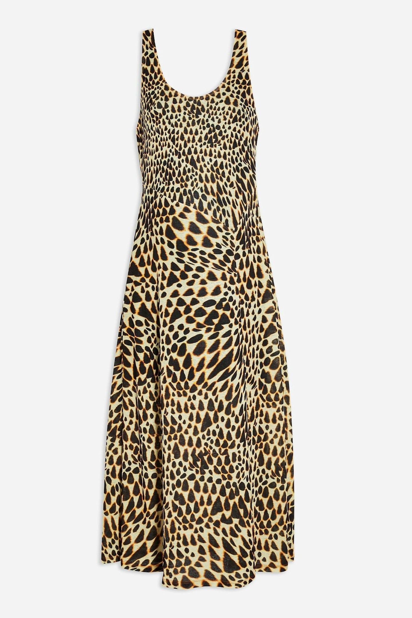 Animal mesh midi dress