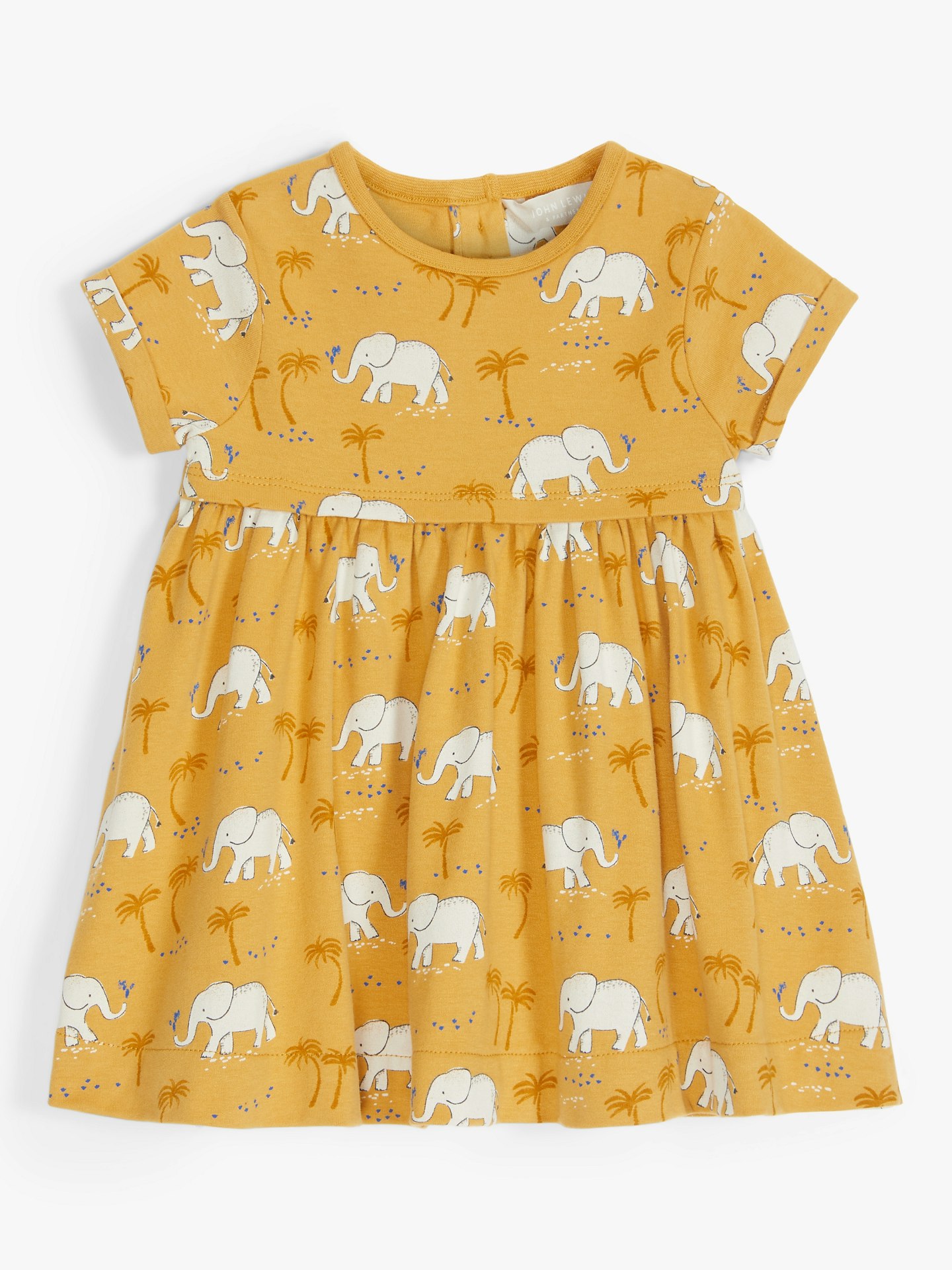 ANYDAY John Lewis u0026amp; Partners Baby Organic Cotton Elephant Print Dress