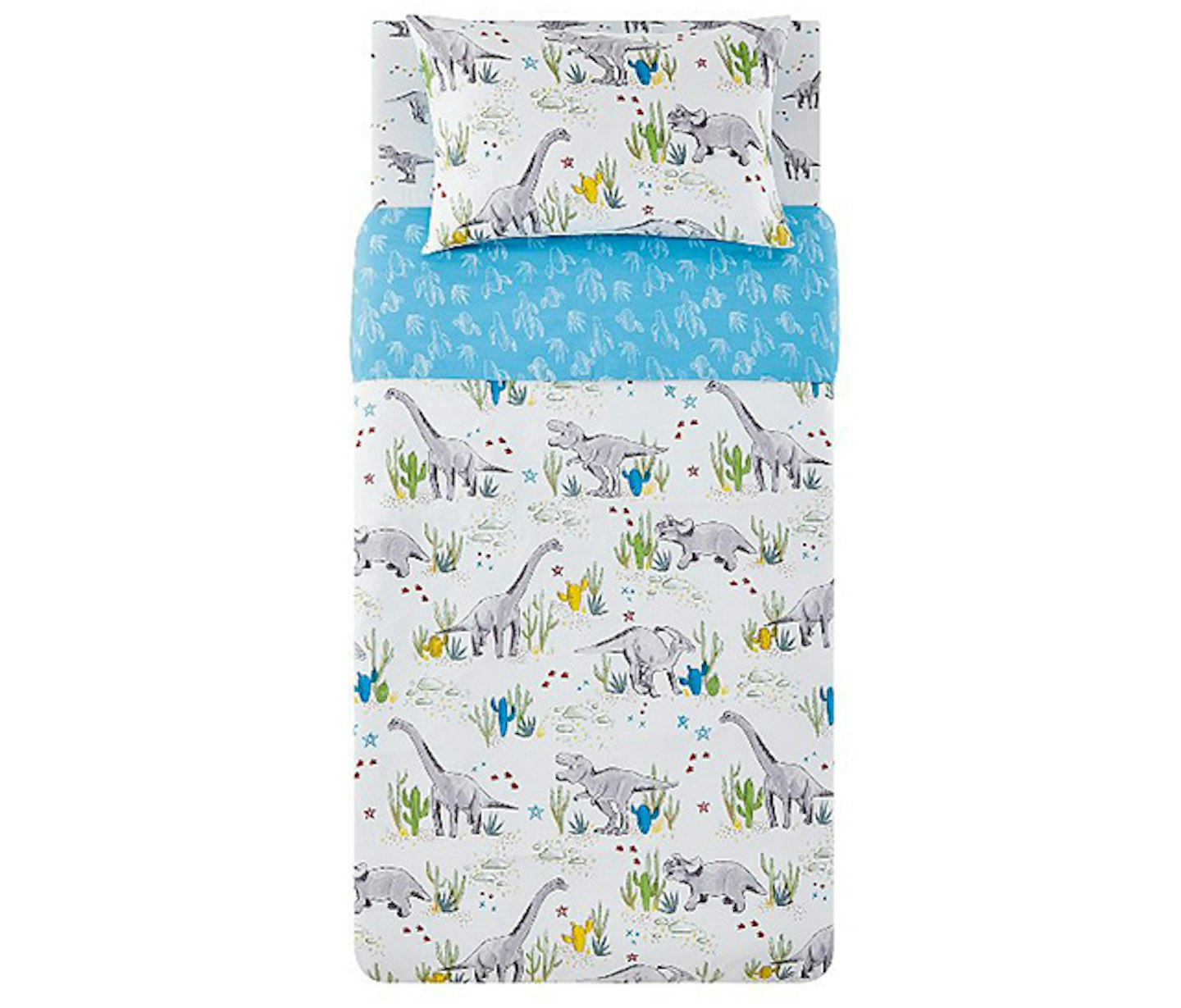 Dinosaur Print Easy Care Reversible Duvet Set - Single