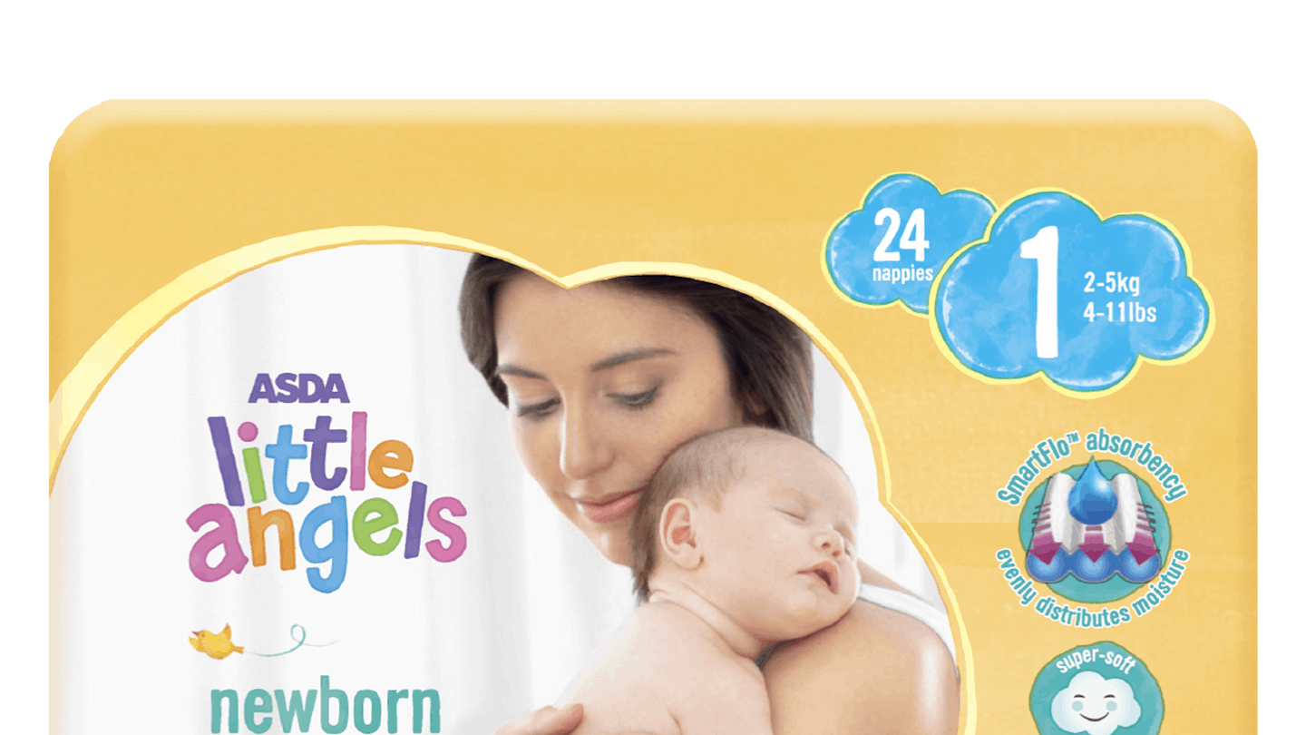 ASDA Little Angels Newborn size 1