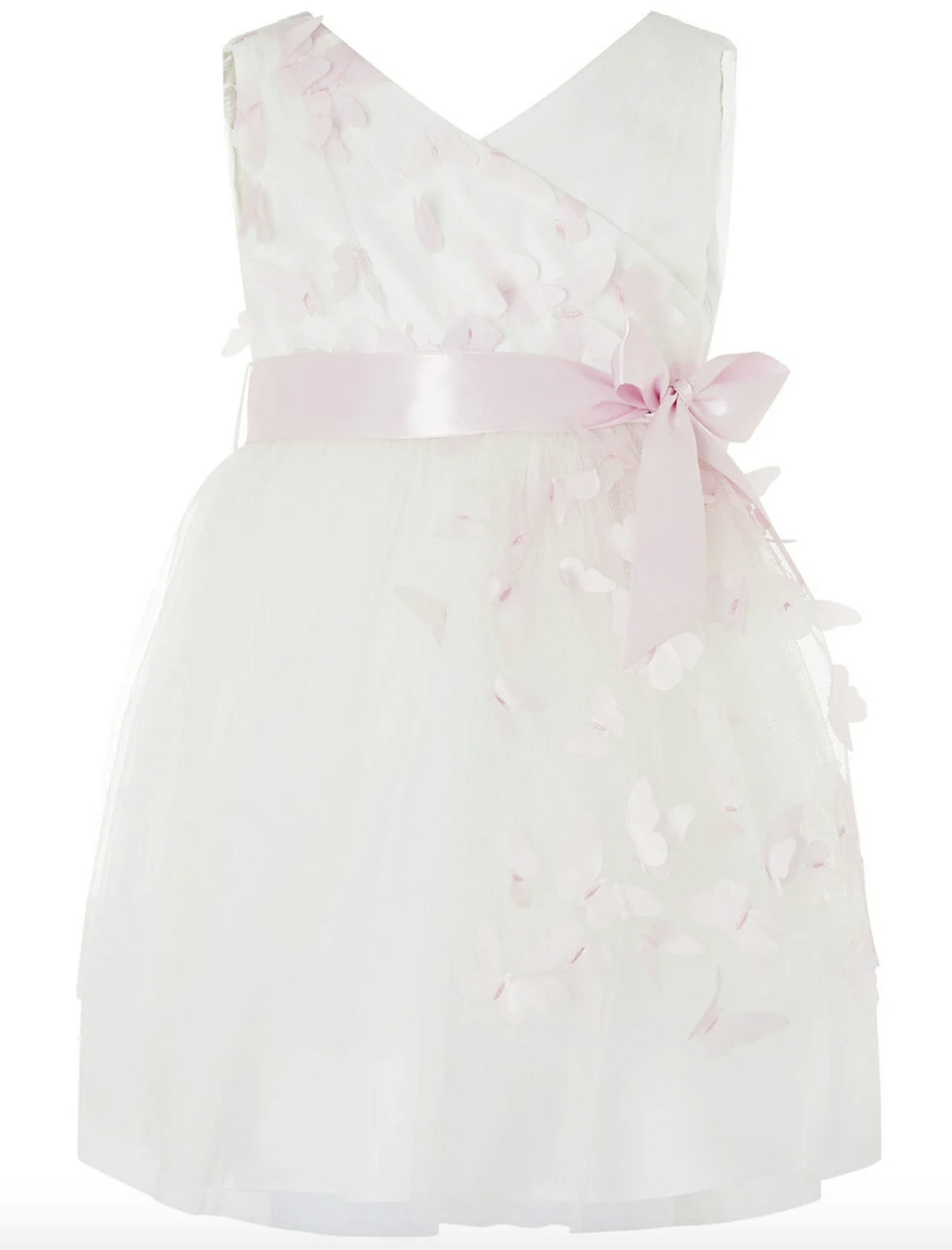 Baby 3D butterfly dress ivory
