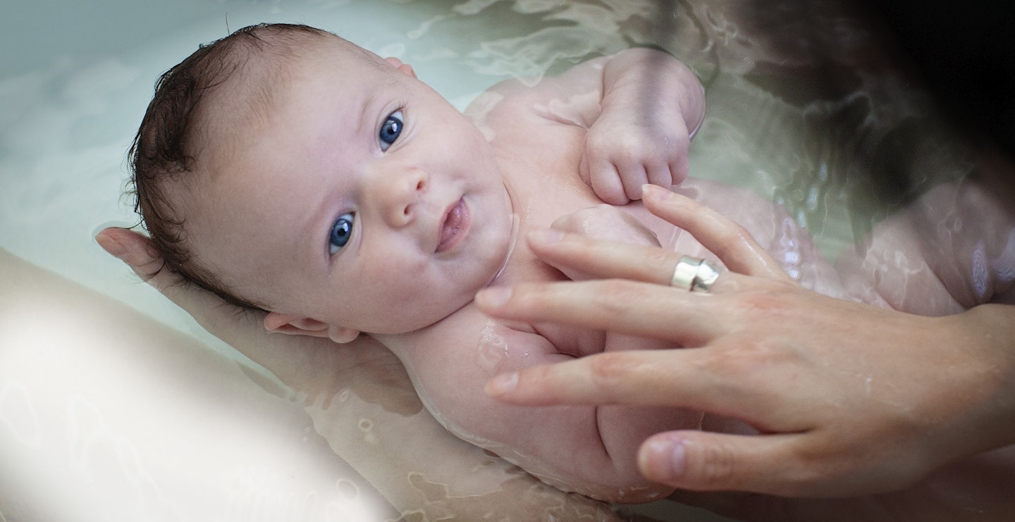 baby having a bath