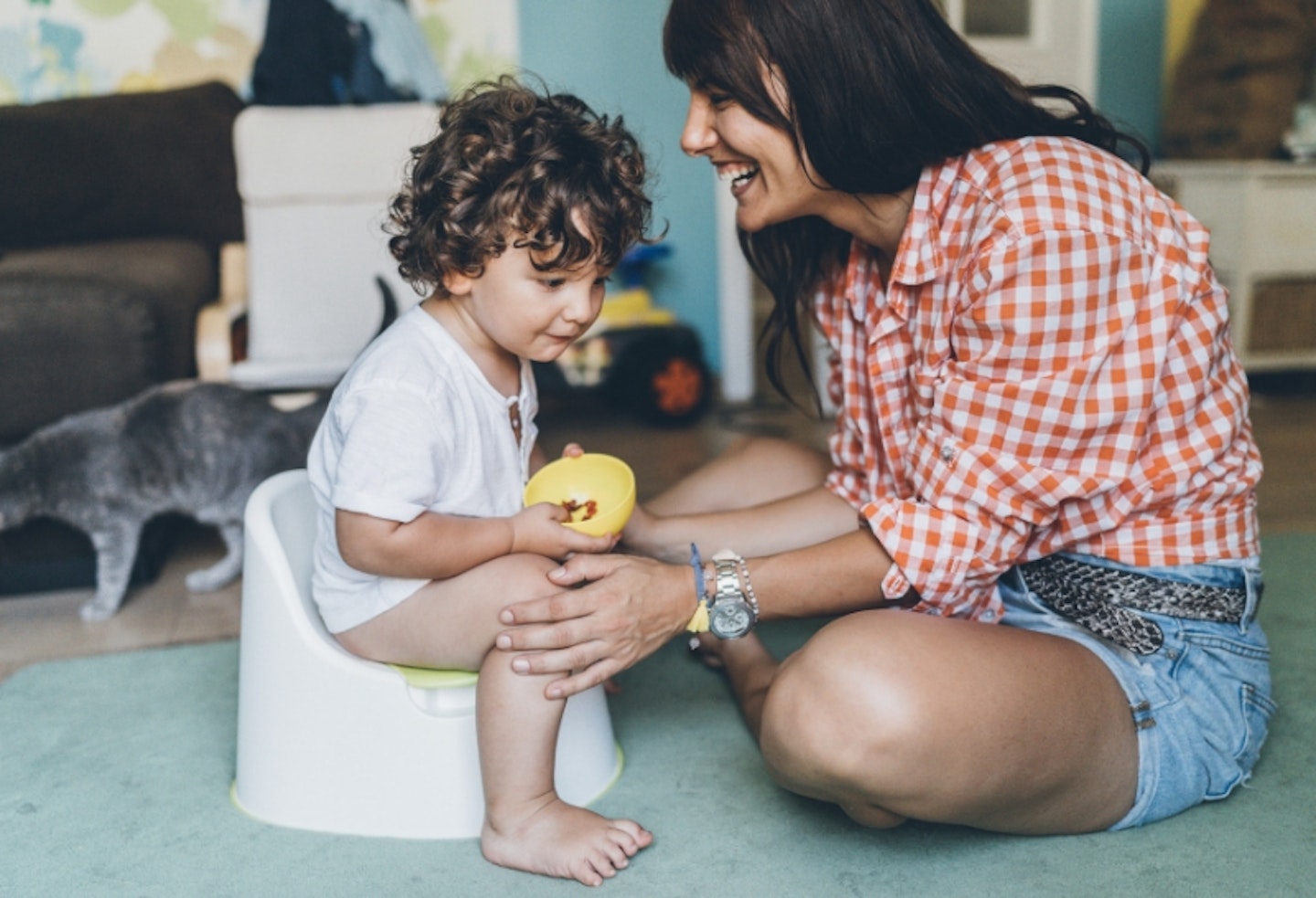 Toddler on potty 