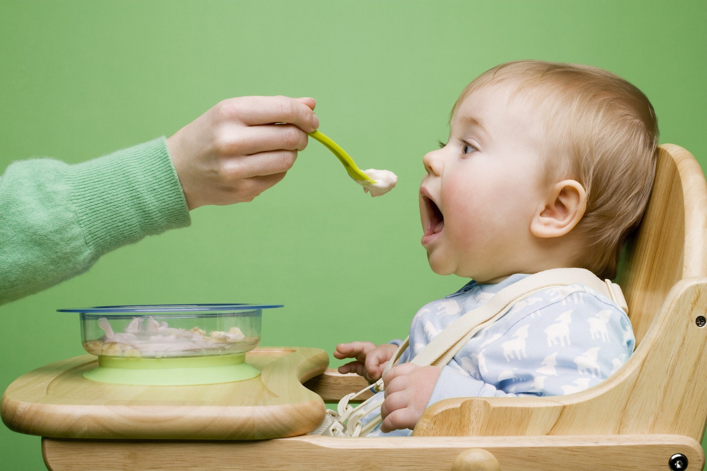 baby being spoon fed