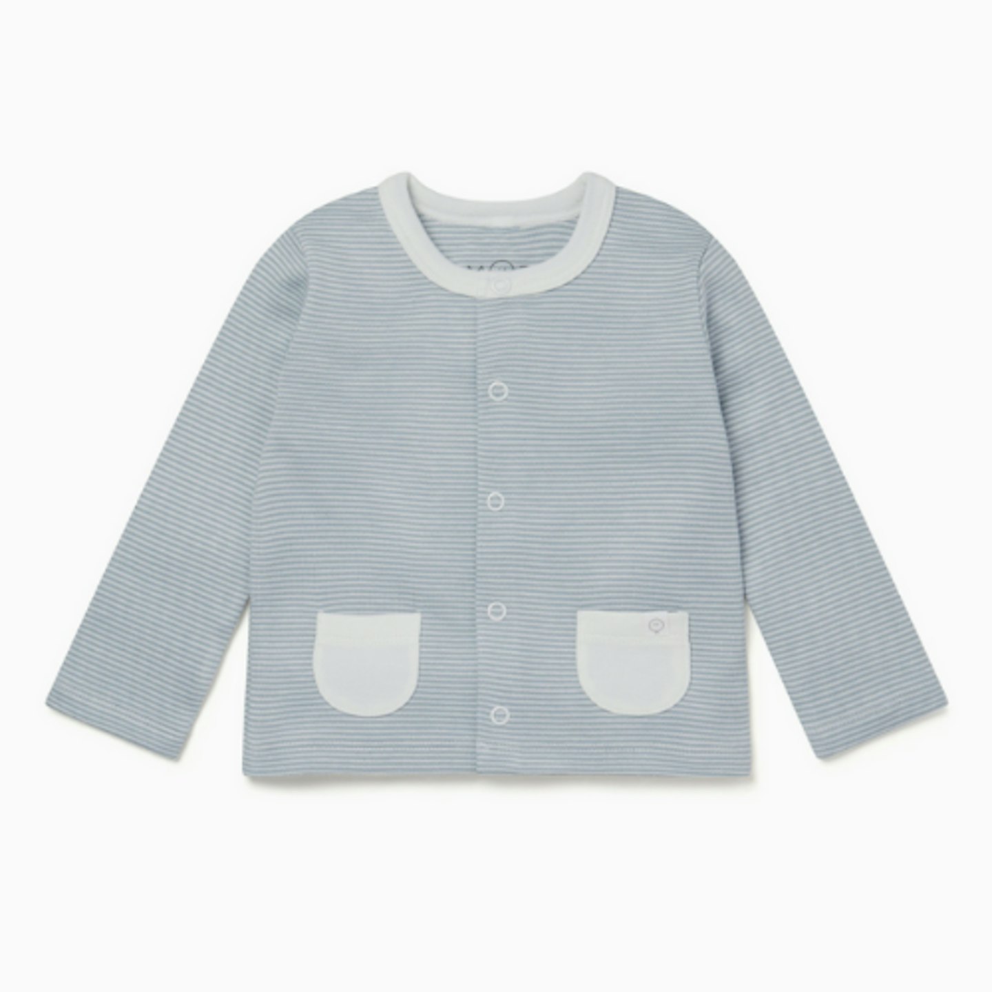 Baby Mori Blue Stripe Cardigan 