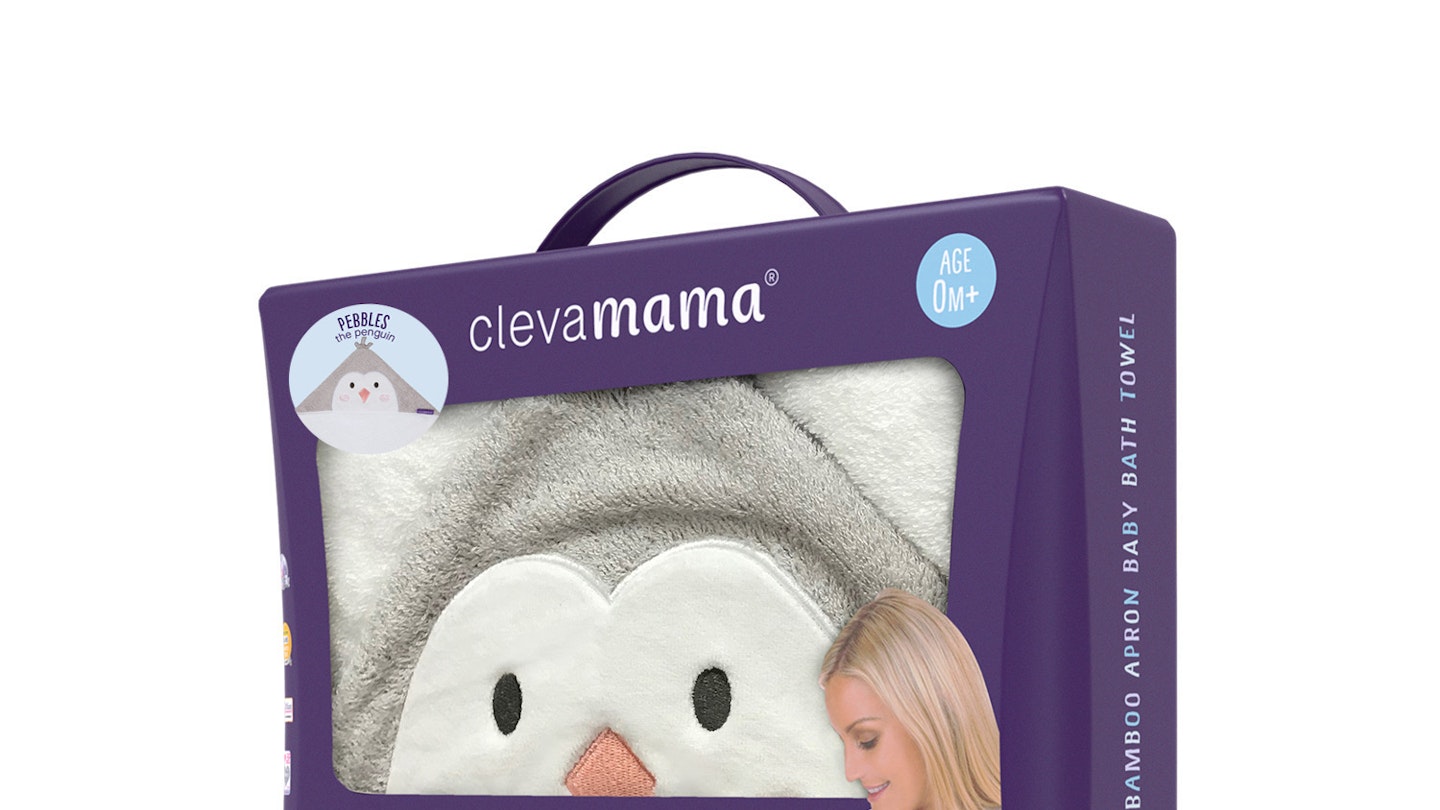ClevaMama Bamboo Apron Baby Bath Towel