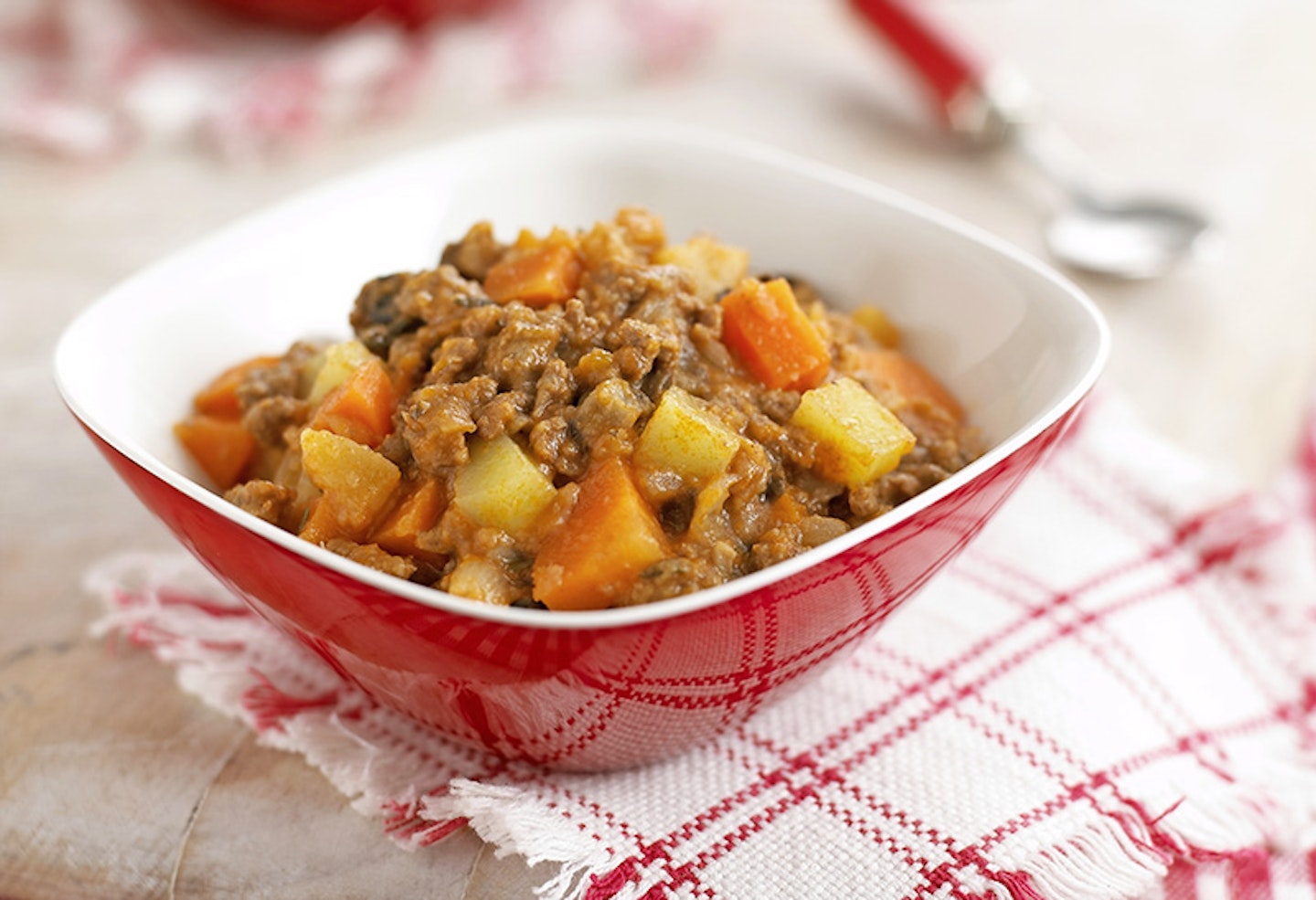 Beef with sweet potato, parsnip and mushrooms by Annabel Karmel