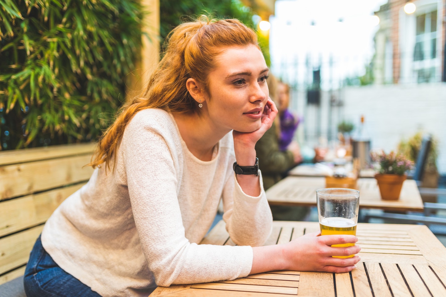 woman at the pub