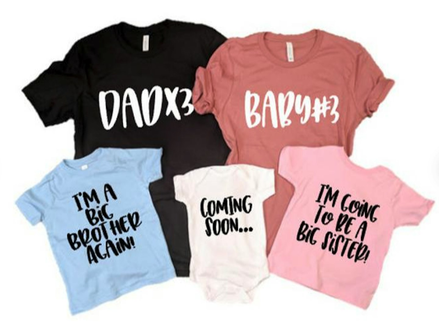 Matching New Baby Announcement T-Shirts, starting at u00a311.15