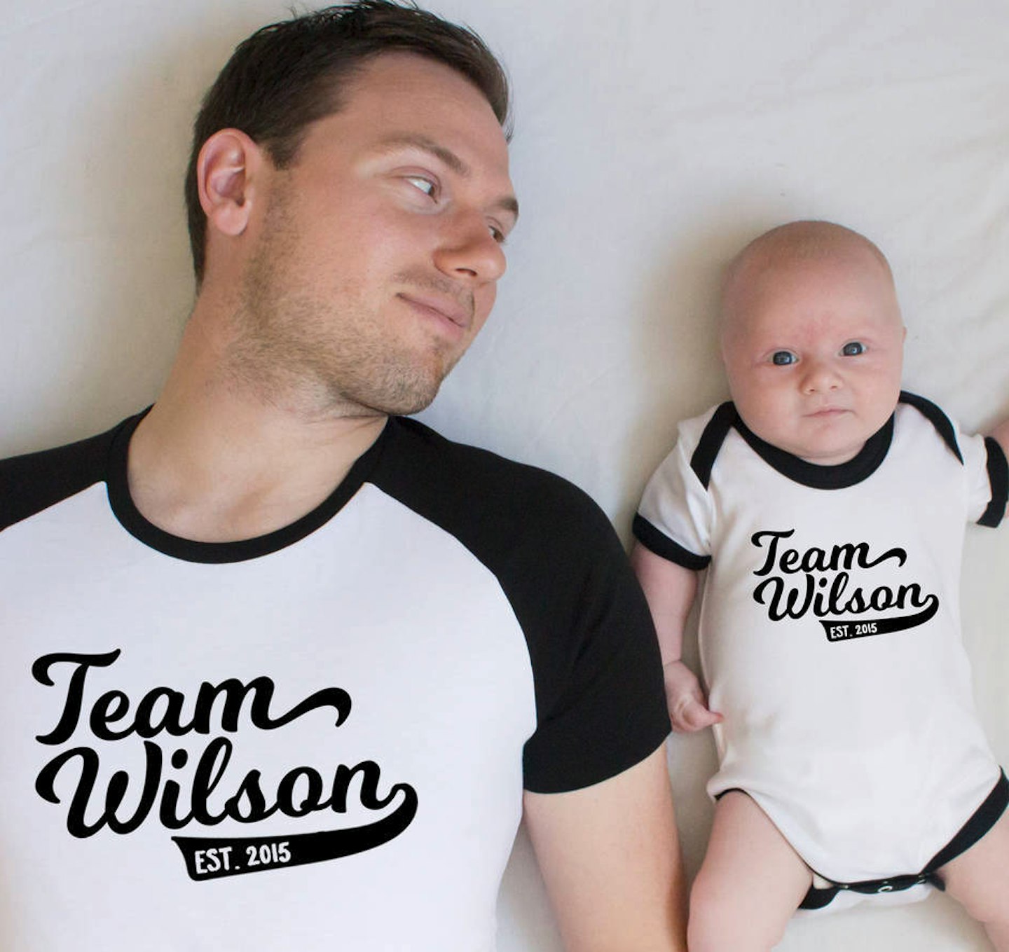 Personalised Family Team Baseball Style Tees, u00a336 for the set of 2 
