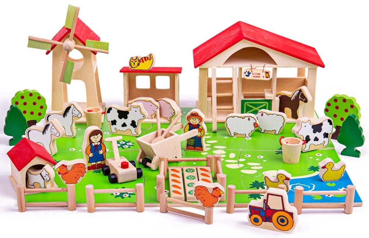 Bigjigs Toys Wooden Farm Playset