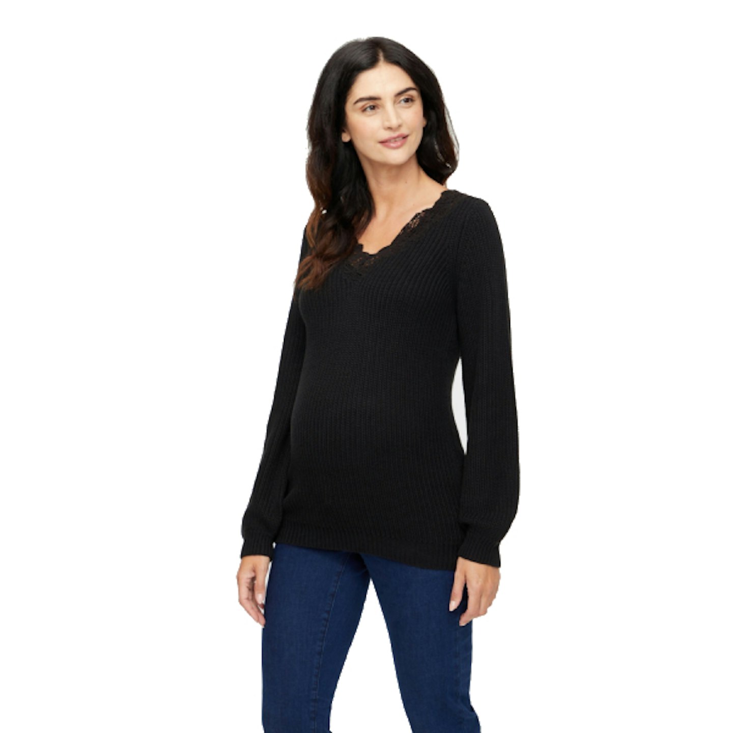 Mamalicious Maternity Lace Detail Jumper