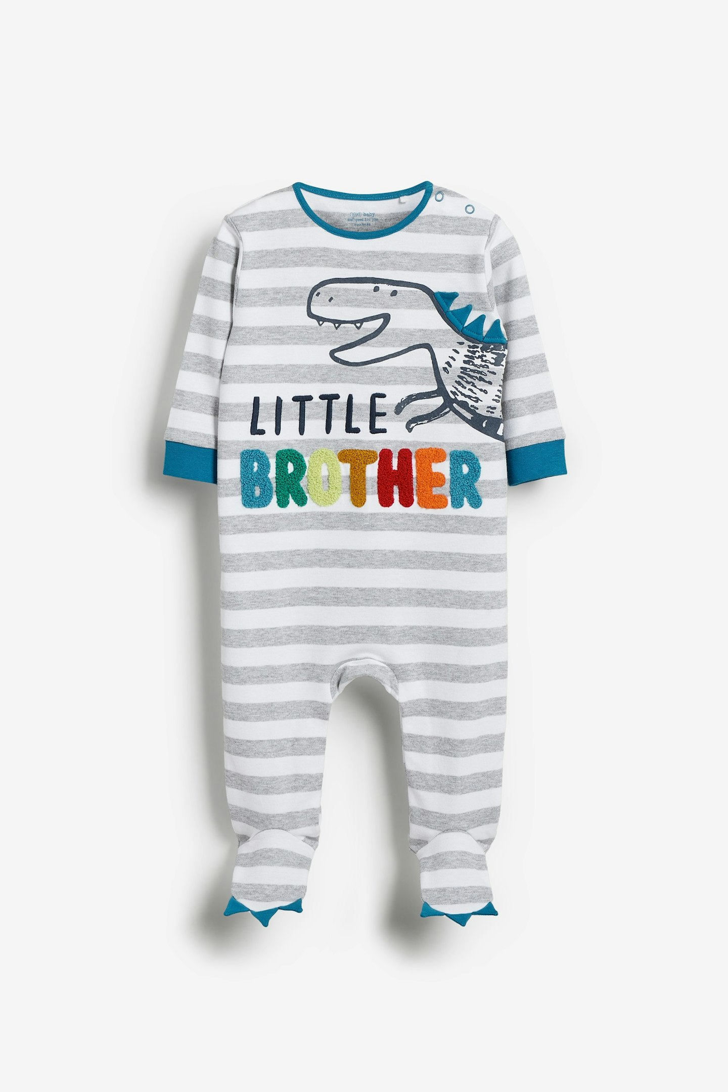 Blue Dinosaur Little Brother Sleepsuit 