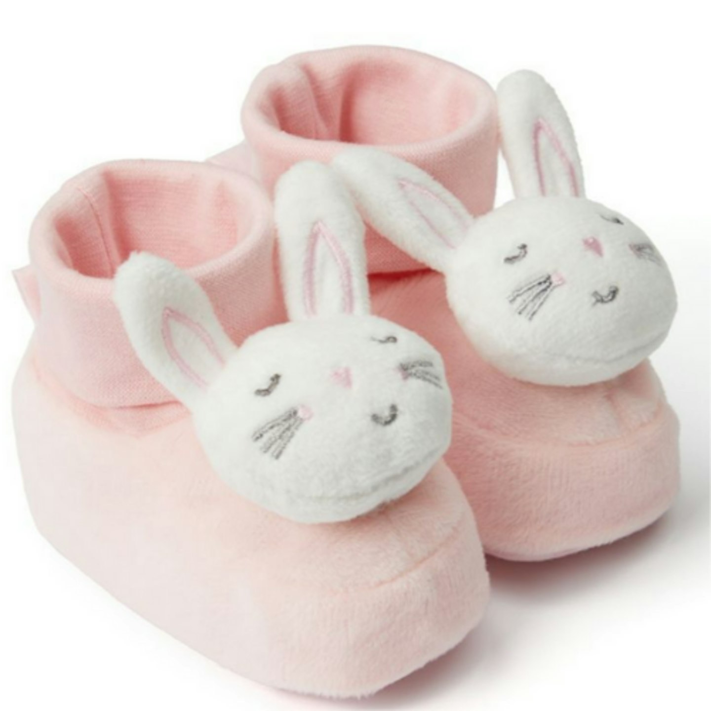 Boots Pink Bunny Rattle Socktop Booties