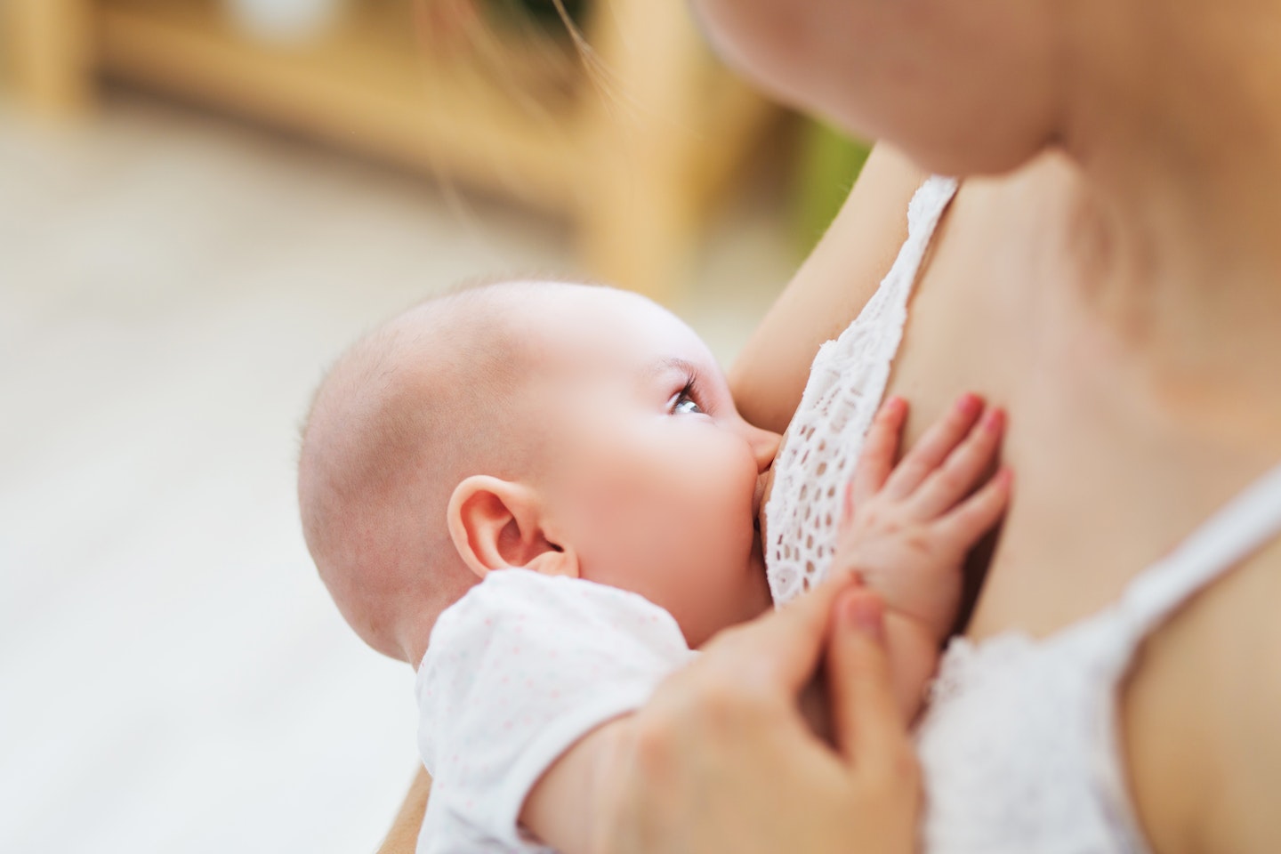 Baby being breastfed