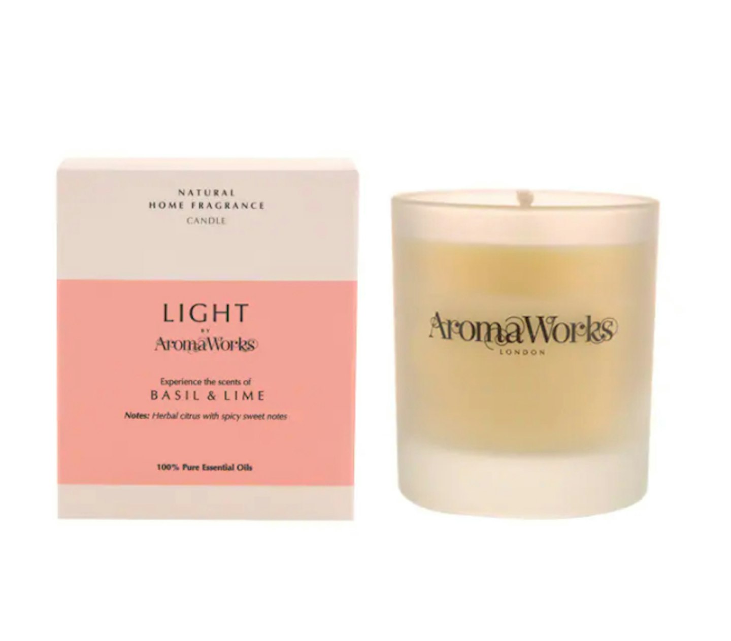 Aromaworks Basil u0026amp; Lime Soy Wax Candle