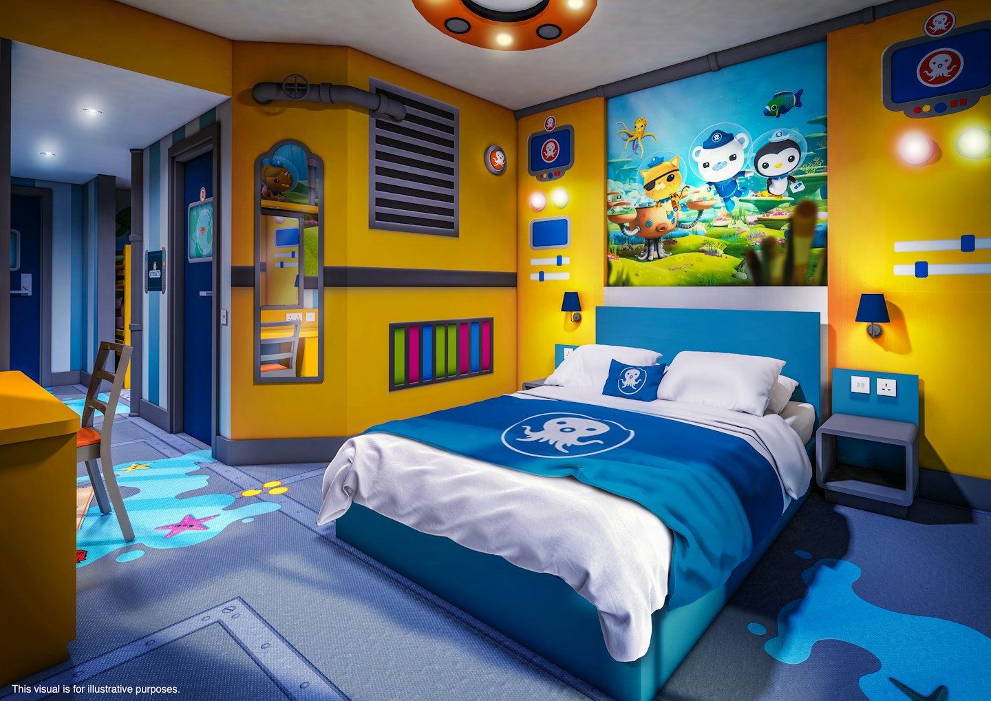 Octonauts themed room at CBeebies Land Hotel, Alton Towers