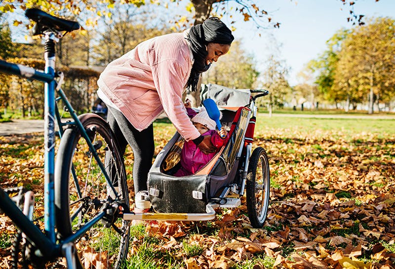 Baby shop bike trailer