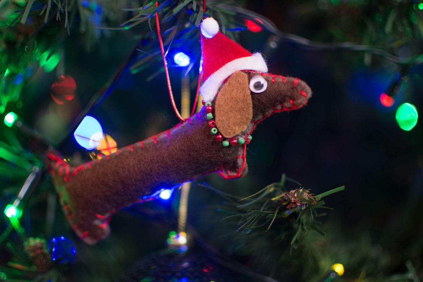 Sausage dog Christmas tree decoration
