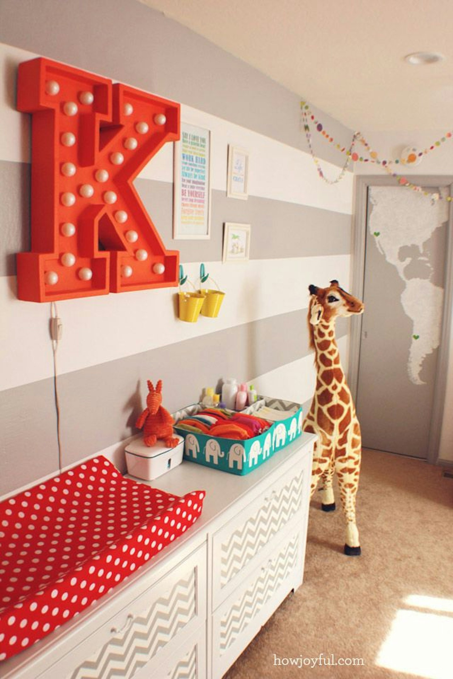 nursery with toy giraffe