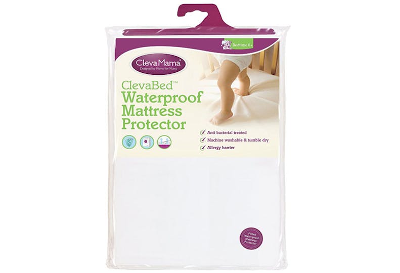 clevamama waterproof fitted brushed cotton mattress protector