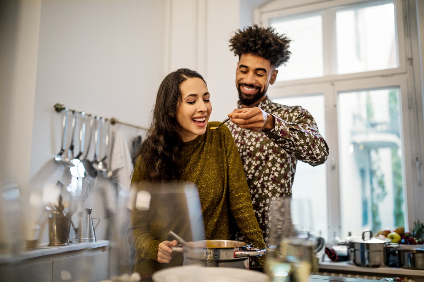 Couple cooking