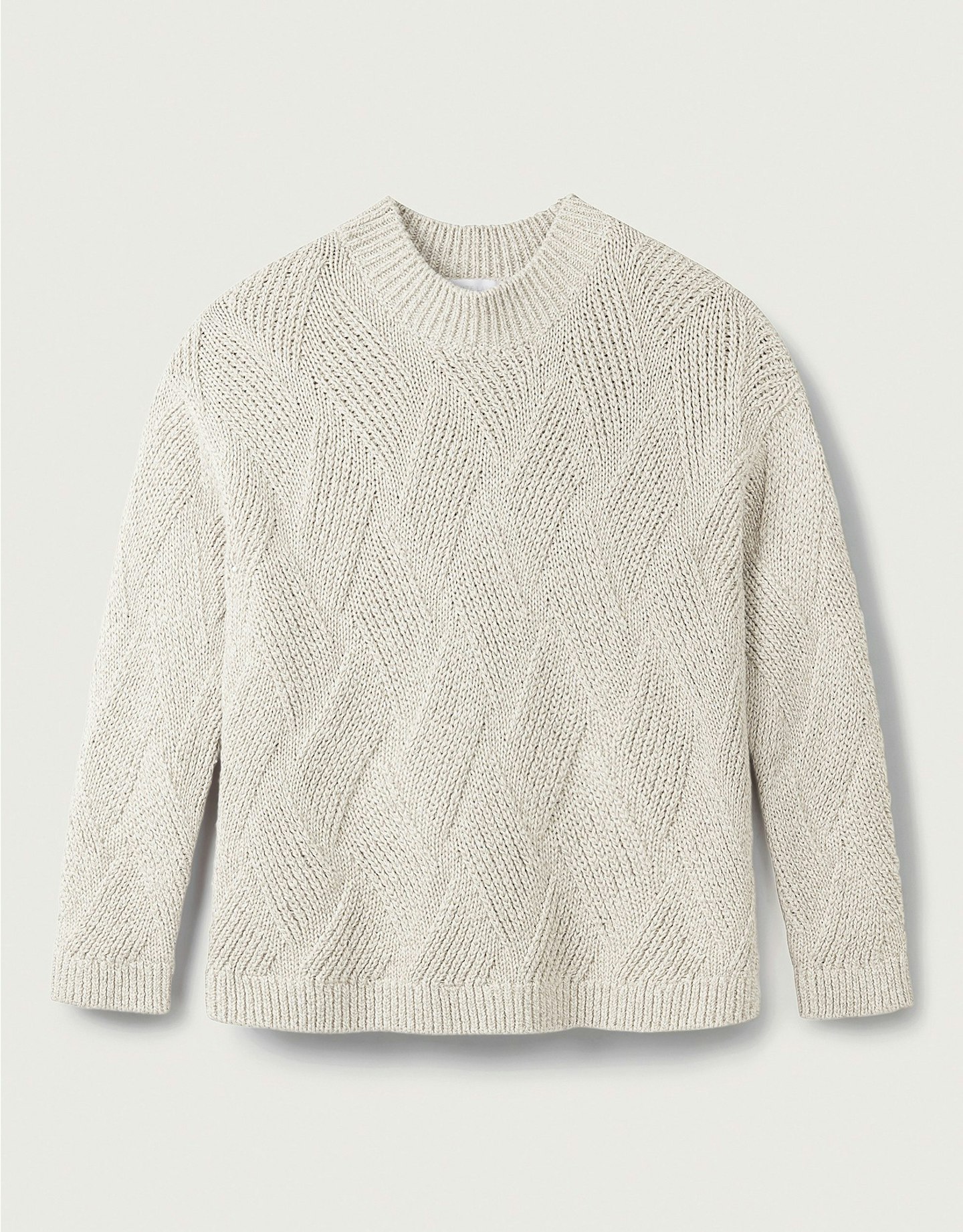 Cotton-Rich Textured Stitch Jumper