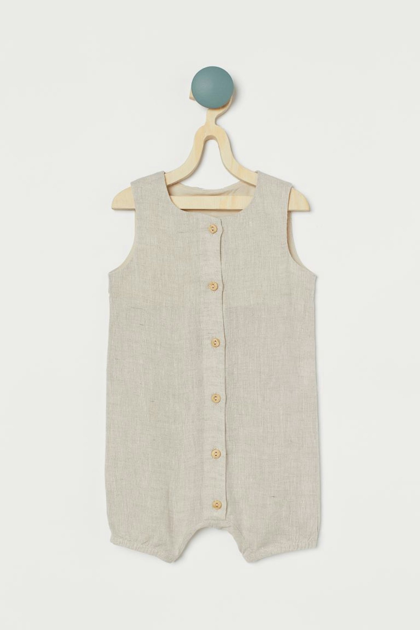 Sleeveless cotton romper suit