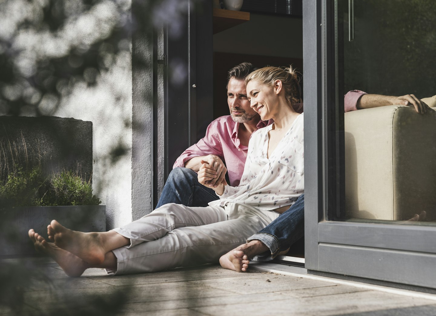 Couple sitting down