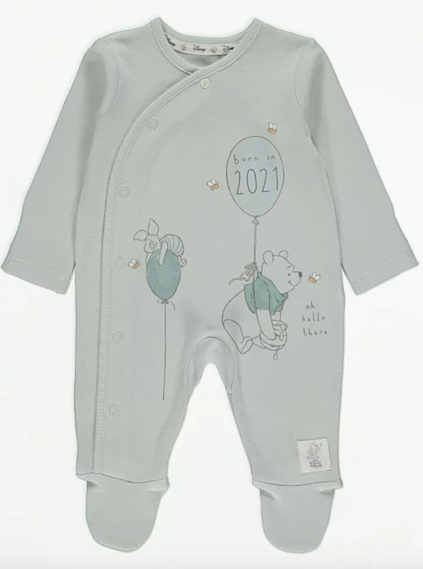 Disney Winnie the Pooh Born in 2021 Sleepsuit
