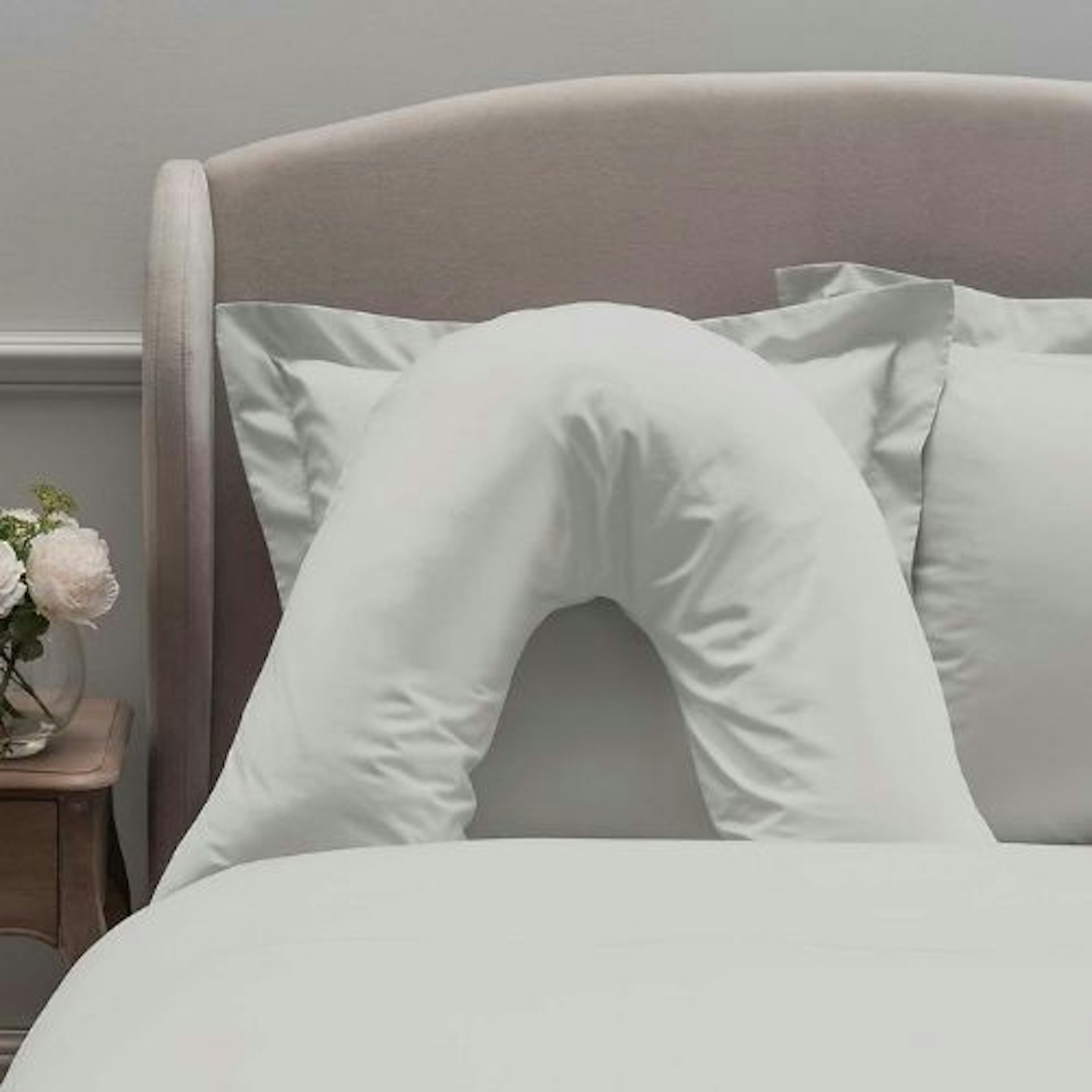 Dorma 300 Thread Count 100% Cotton Sateen Plain V-Shaped Pillowcase
