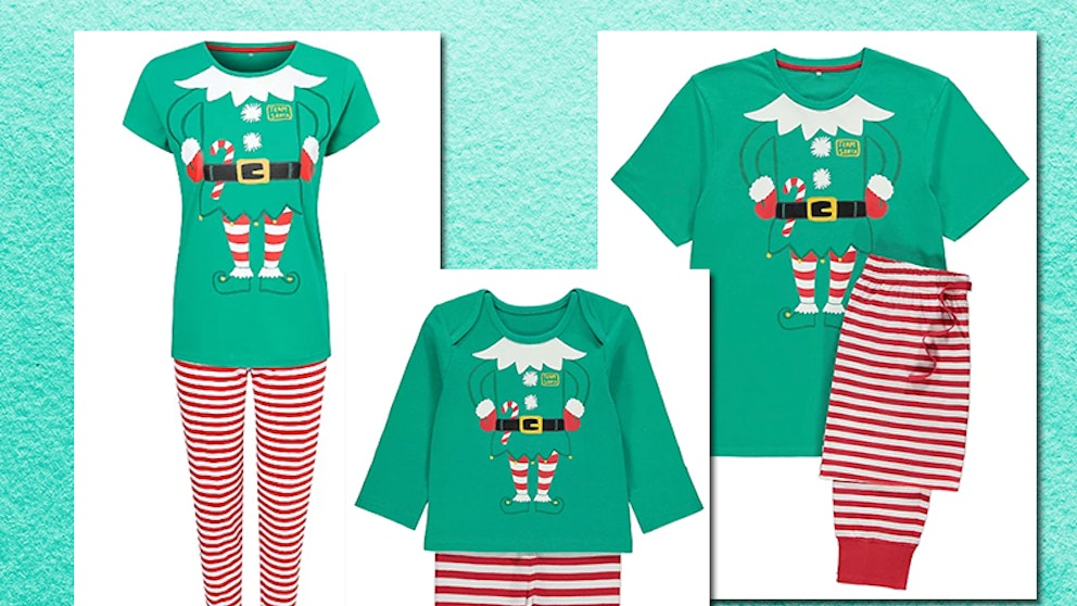 Asda's Family Elf Pajamas for Christmas 2019