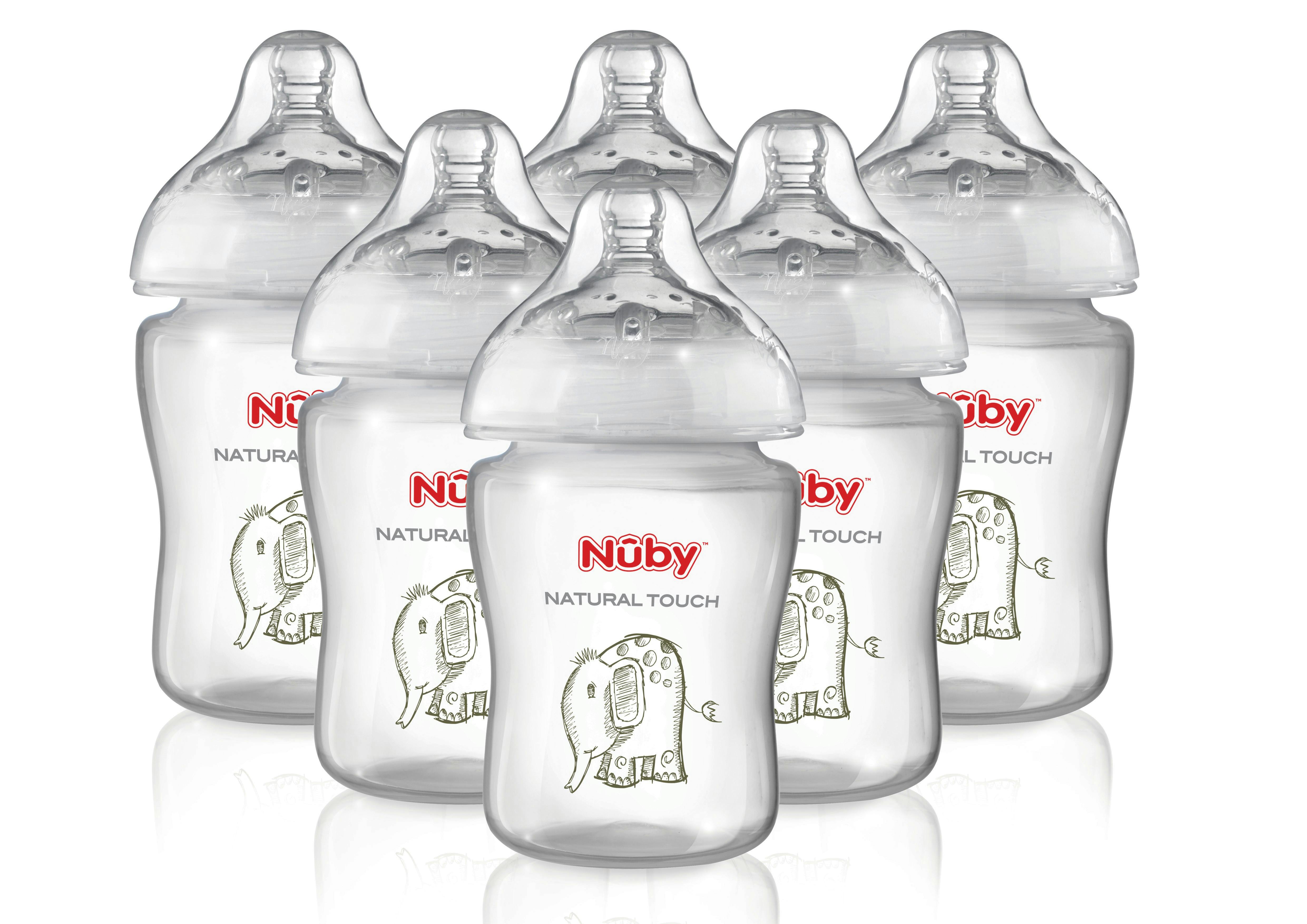 Nuby day store and night bottles