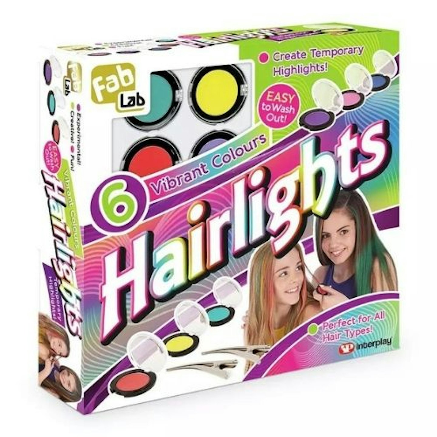 FabLab Hairlights Kids Colour Hair Chalks Kit