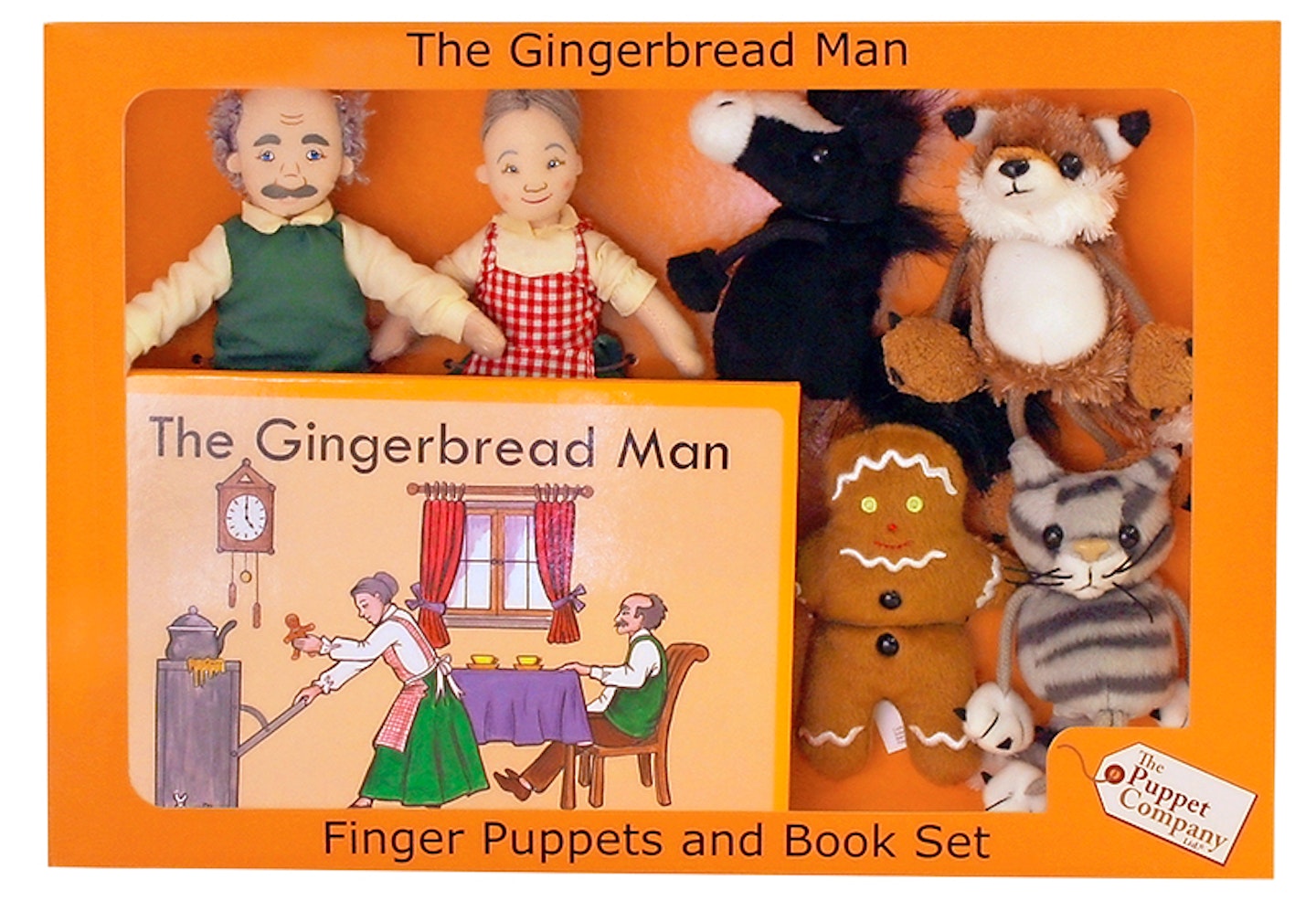 The Gingerbread Man finger puppets and book box set, £24.99, puppetsbypost.com