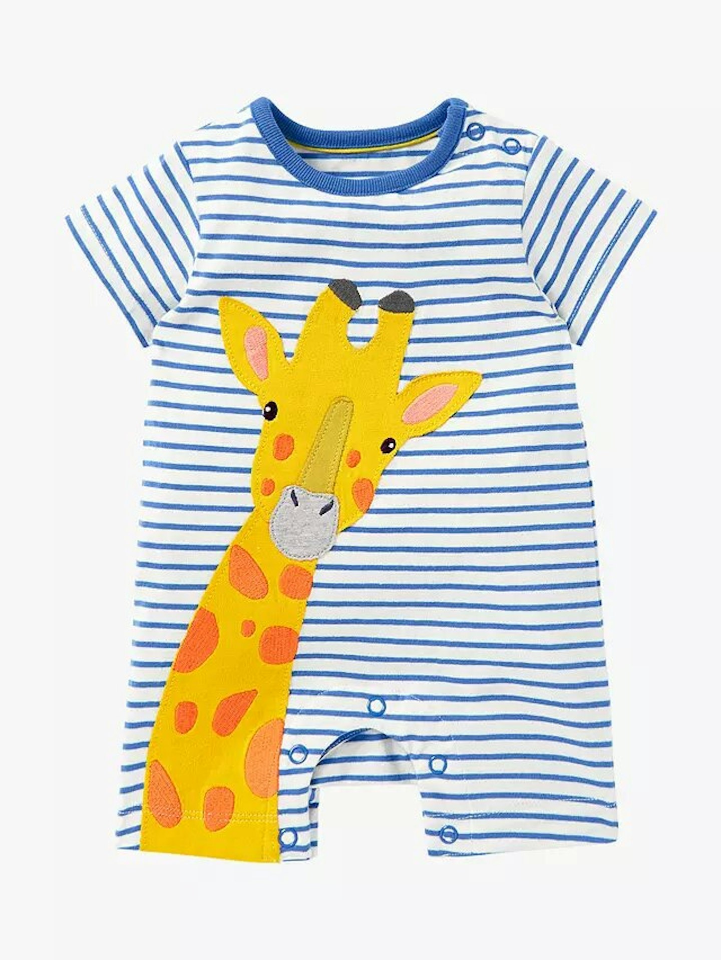 Baby giraffe stripe short romper