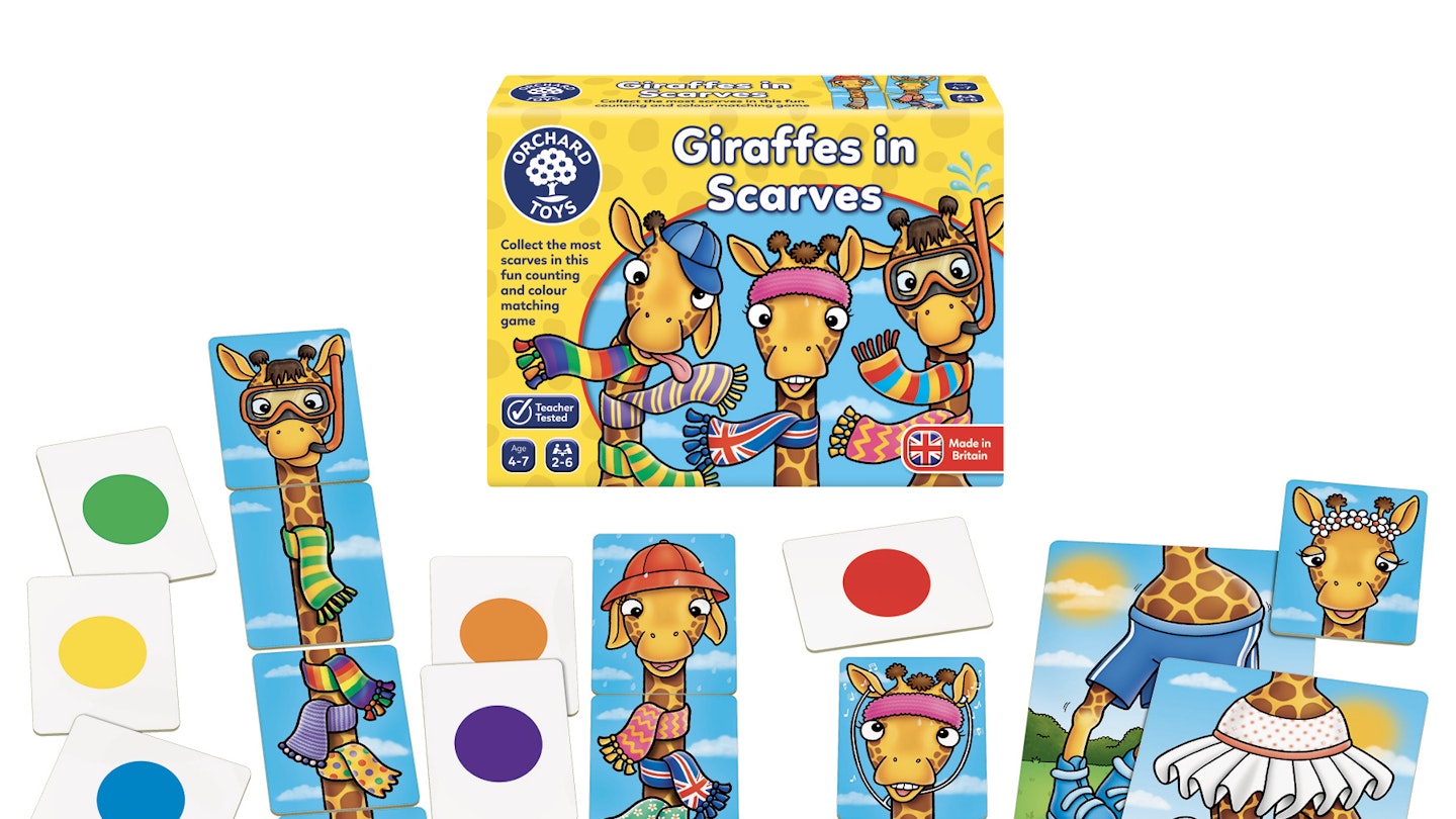 orchard toys giraffes in scarves