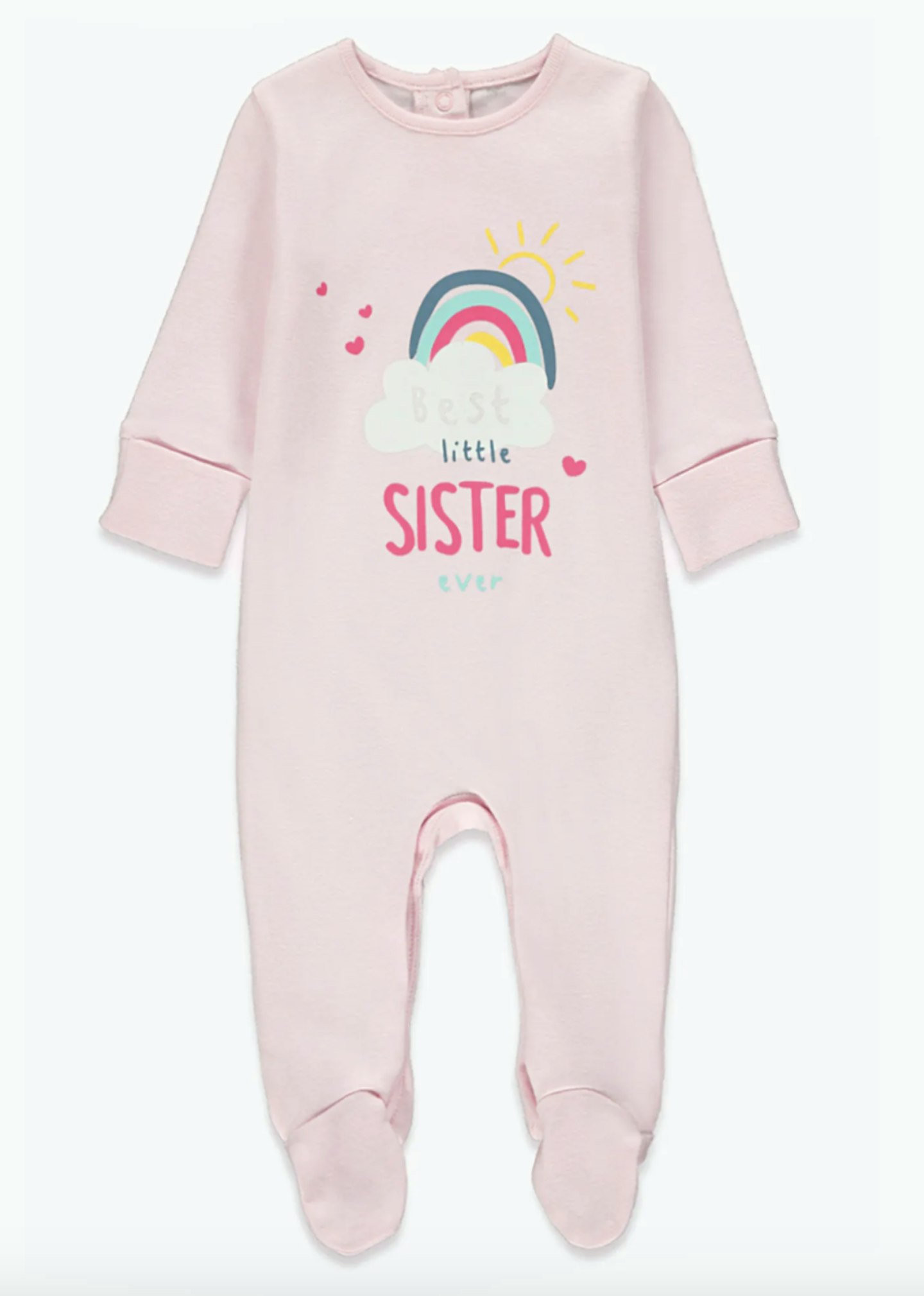 Girls Best Little Sister Baby Grow