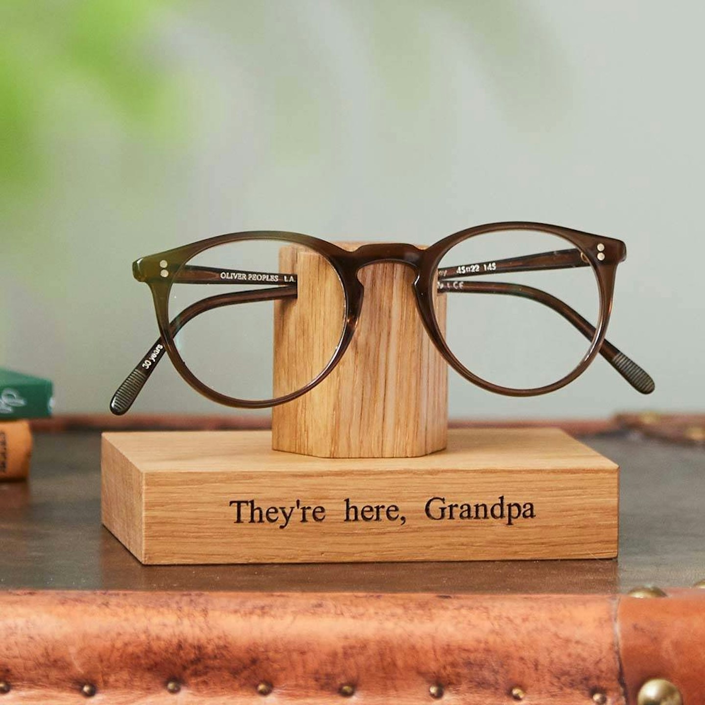 Solid Oak Personalised Glasses Holder, u00a329.95, Not On The High Street