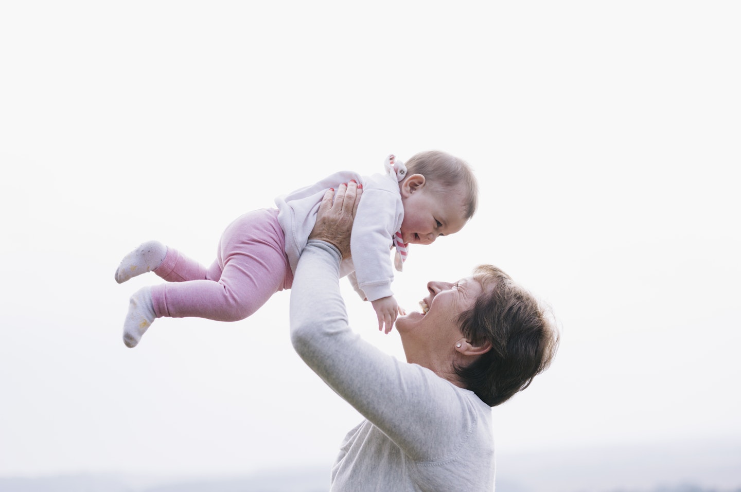 Grandma playing with granddaughter