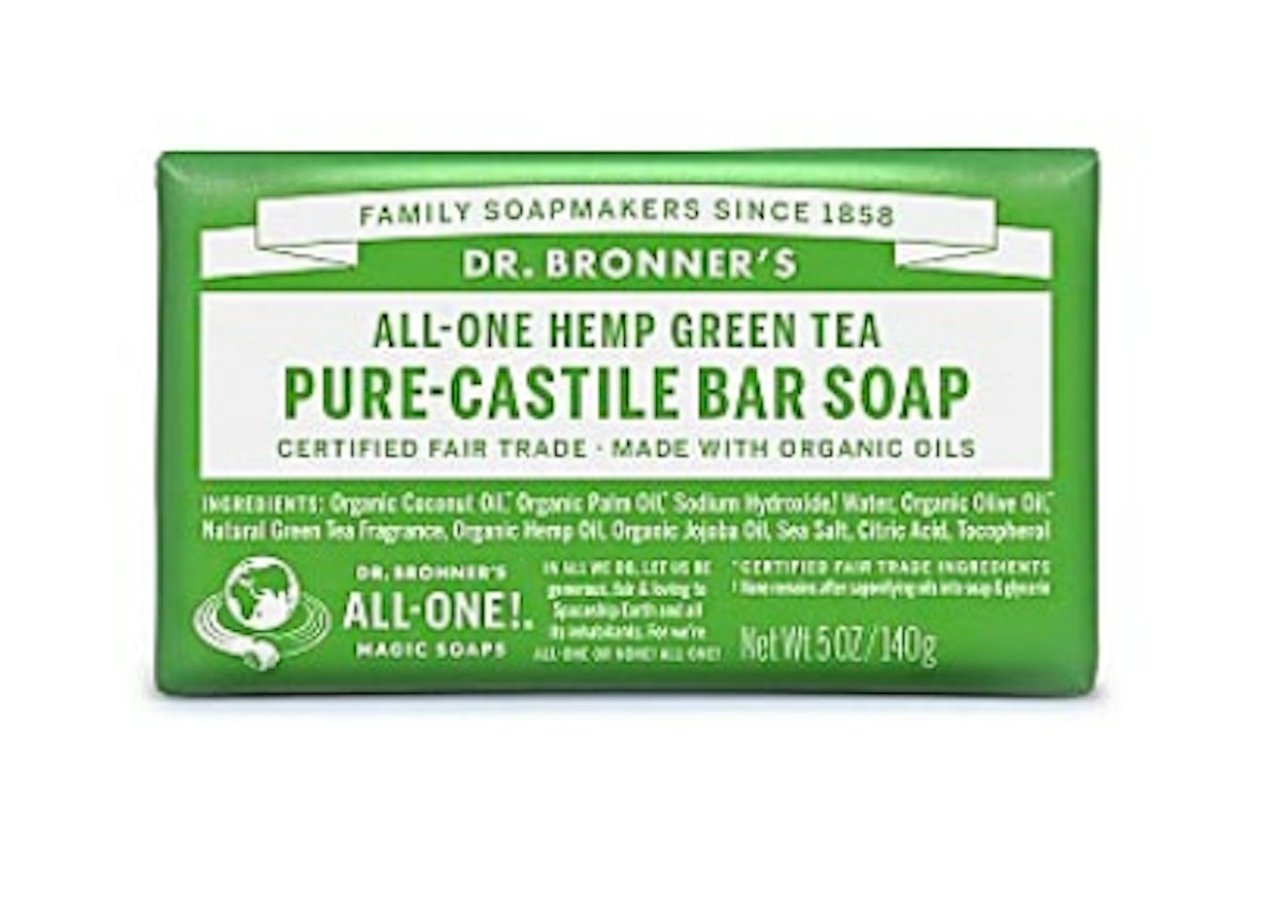 Dr. Bronner's Green Tea Organic Soap Bar