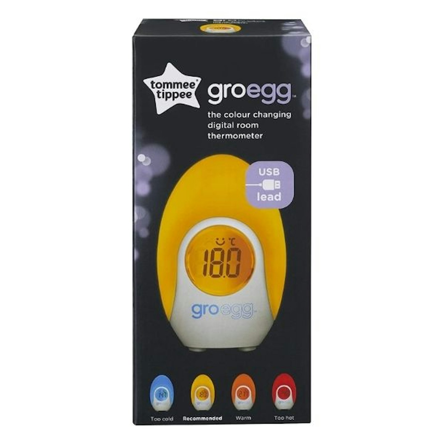 Tommee Tippee Groegg Digital Colour Changing Room Thermometer and Night Light