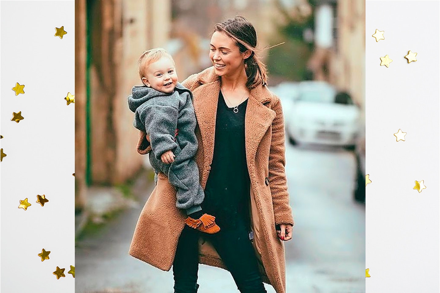 Women holding child