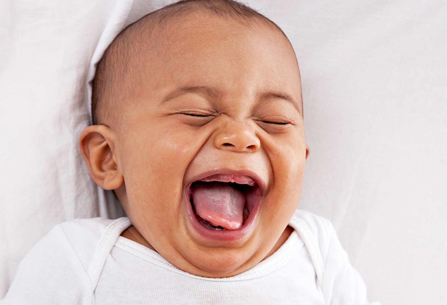 Baby laughing