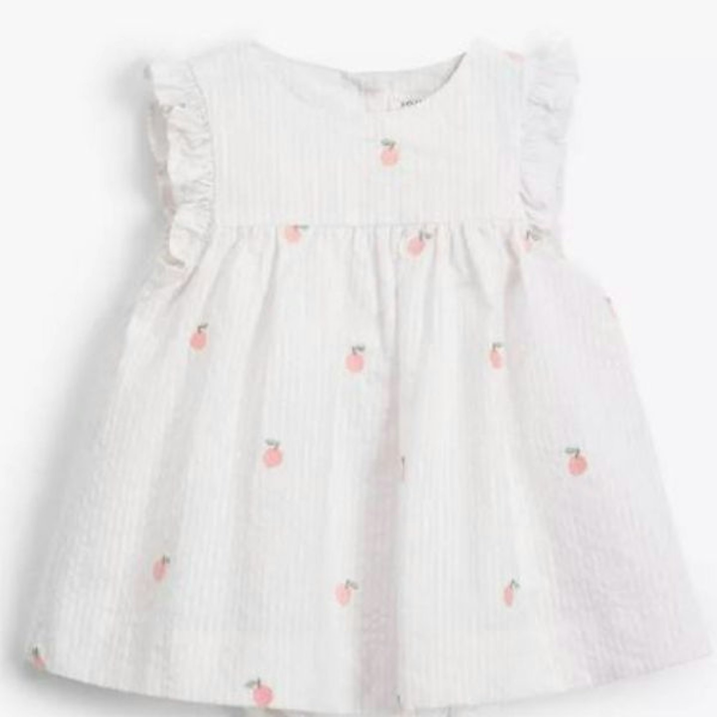 John Lewis u0026amp; Partners Baby Apple Embroidered Dress 