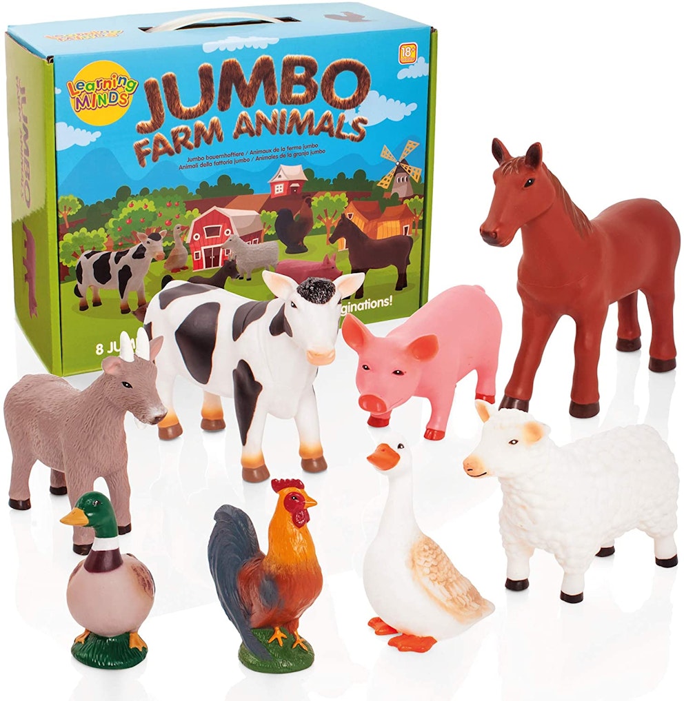 Farm animal toys for imaginative play