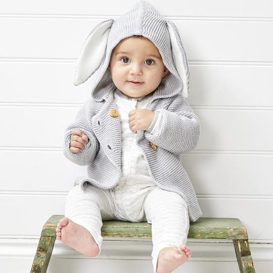 Bunny ears cardigan on sale baby