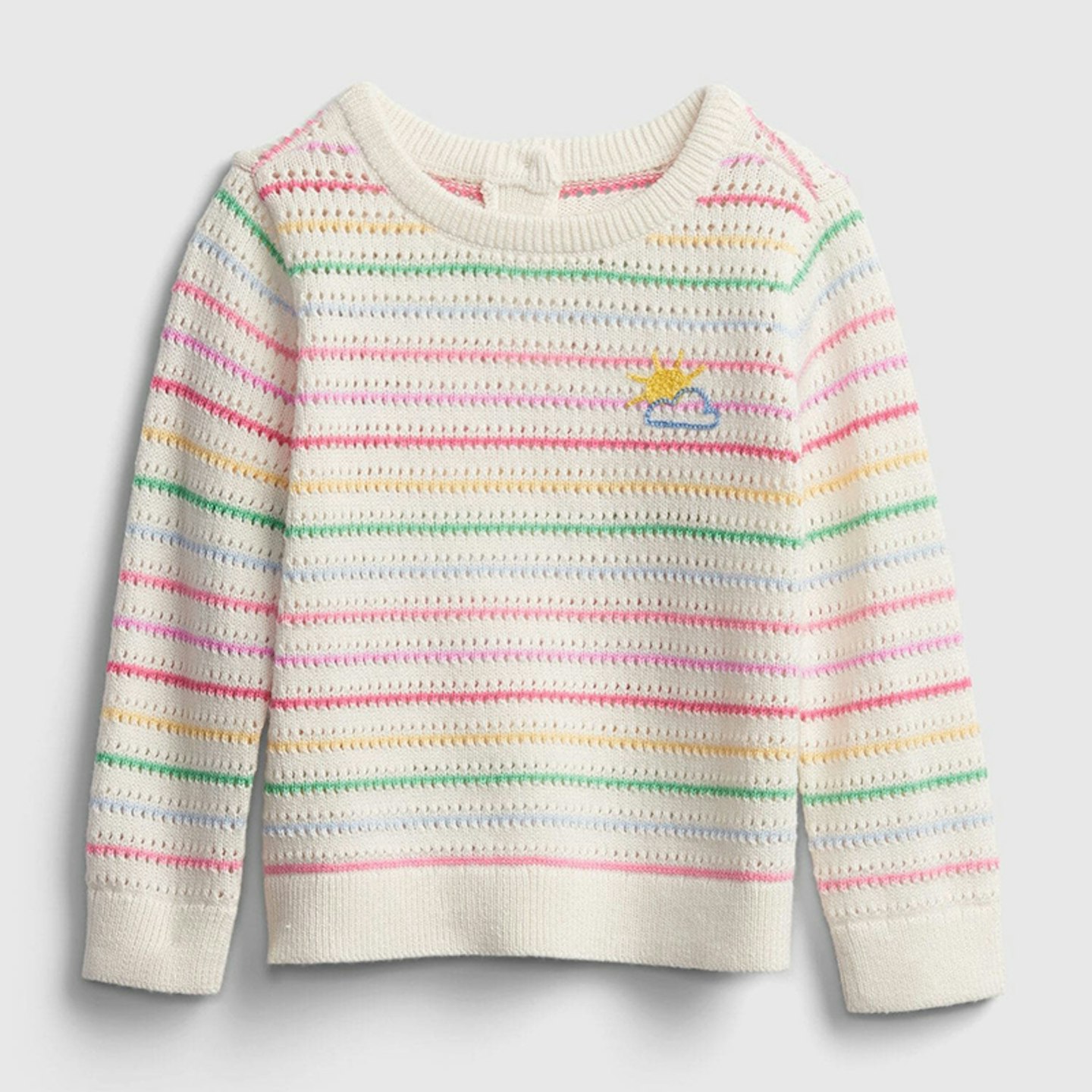Rainbow Embroidered Crewneck Sweater